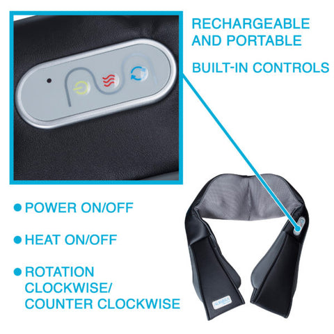 Image of Aurora Health & Beauty Cordless Neck and Back Shoulder Massager with Heat - Decor Dynamics