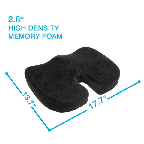 Image of Aurora Health & Beauty Black Memory Foam Coccyx Seat Cushion - Decor Dynamics