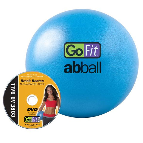 Image of GoFit 20cm Core Ab Ball with Training DVD & Inflation Tube - Blue provides more effective toning for the abs - Decor Dynamics