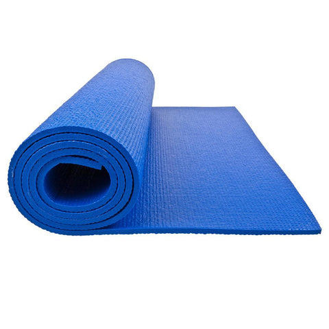 Image of Double Thick Yoga Mat W/ Wall Chart- Sapphire Blue - 7mm thick - Decor Dynamics