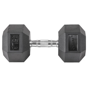Lifeline Hex Rubber Dumbbells - For Weight or Cross Training Workouts at Home or Gym - Decor Dynamics