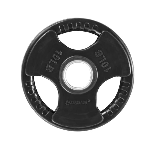 Image of Lifeline Impact-Resistant Olympic Rubber Grip Plates - For Consistent Training and Balanced Loads - Decor Dynamics