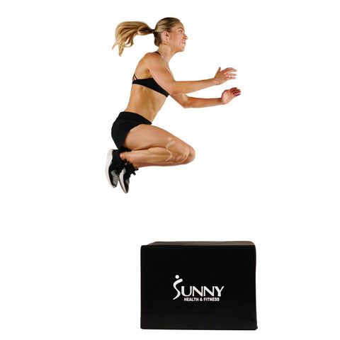 Image of Sunny Health & Fitness 3-in-1 Foam Plyo Box  - Portable with Slip-Resistant Surface - Decor Dynamics