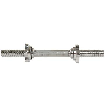 Sunny Health & Fitness 14 in Threaded Chrome Dumbbell Bar Pairs with Ring Collars - Decor Dynamics