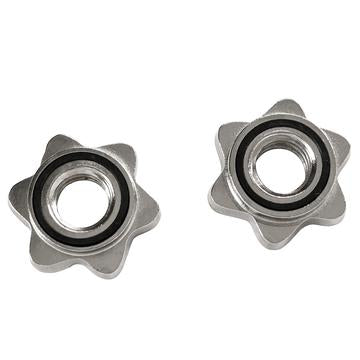 Image of Sunny Health & Fitness 14 in Threaded Chrome Dumbbell Bar Pairs with Ring Collars - Decor Dynamics