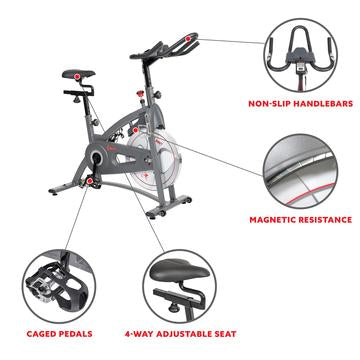 Image of Sunny Health & Fitness Endurance Belt Drive Magnetic Indoor Exercise Cycle Bike - Decor Dynamics