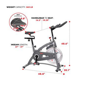 Sunny Health & Fitness Endurance Belt Drive Magnetic Indoor Exercise Cycle Bike - Decor Dynamics