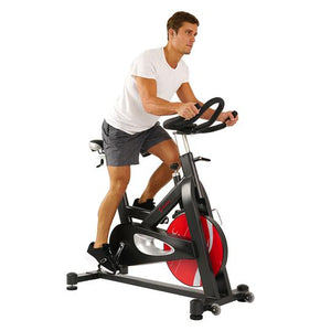 Sunny Health & Fitness Evolution Pro Magnetic Belt Drive Indoor Cycling Bike, High Weight Capacity, Heavy Duty Flywheel - Decor Dynamics