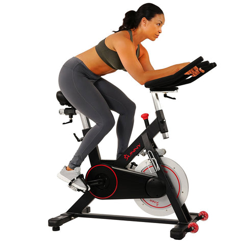 Image of Sunny Health & Fitness Magnetic Belt Drive Indoor Cycling Bike with High Weight Capacity and Tablet Holder - Decor Dynamics