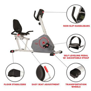 Sunny Health & Fitness Recumbent Bike - Decor Dynamics