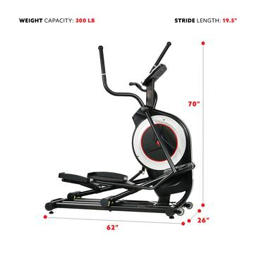 Image of Sunny Health & Fitness Motorized Elliptical Trainer Elliptical Machine with Programmable Monitor, High Weight Capacity and 20 Inch Stride - Decor Dynamics