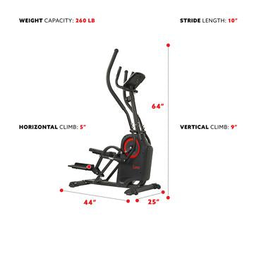 Sunny Health & Fitness Premium Cardio Climber - Decor Dynamics