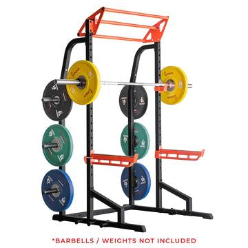 Image of Sunny Health & Fitness Power Zone Half Rack Heavy Duty Performance Power Cage - Decor Dynamics