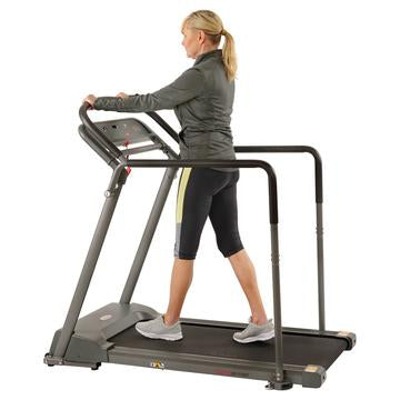 Image of Sunny Health & Fitness Recovery Walking Treadmill with Low Profile Deck and Multi-Grip Handrails for Mobility/Balance Support - Decor Dynamics